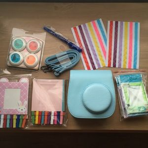 Polaroid case and holders for pictures.